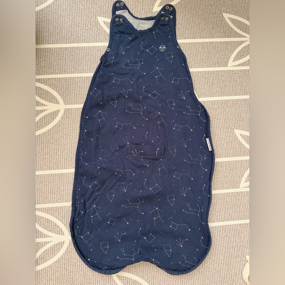 4 Season Ultimate Baby Sleep Bag, Merino Wool & Organic Cotton, Night Sky